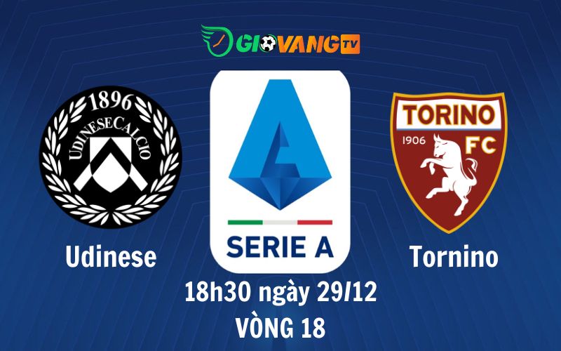 Soi kèo Udinese vs Torino, 18h30 ngày 29/12 - Serie A
